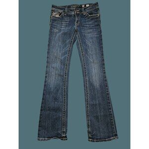 Miss Me JP5001-2 Bootcut Y2K Bling Badie Flap Pockets Low Rise Jeans Women 29
